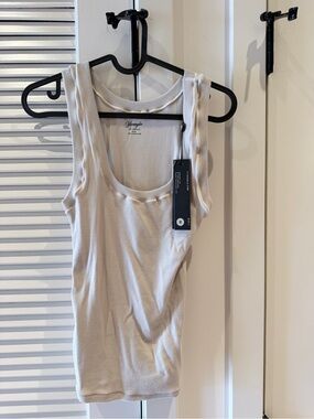 YoungLA Sleeveless Ribbed Tank Top - Beige